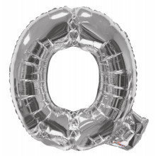 Foil Balloon Letters Silver 'Q'
