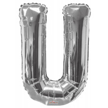 Foil Balloon Letters Silver 'U'