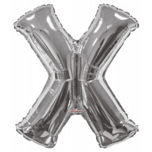 Foil Balloon Letters Silver 'X'