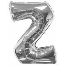 Foil Balloon Letters Silver 'Z'