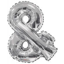 Foil Balloon Silver '&'