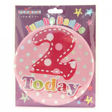 Age 2 Girl 150mm Large Badge