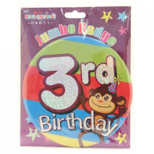 Age 3 Boy 150mm Large Badge