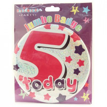 Age 5 Girl 150mm Large Badge