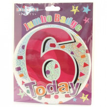 Age 6 Girl 150mm Large Badge