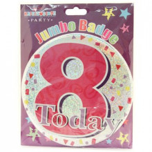 Age 8 Girl 150mm Large Badge