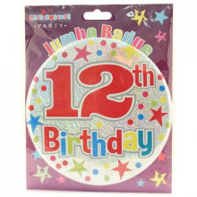 Age 12 Unisex 150mm Large Badge