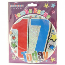 Age 17 Unisex 150mm Large Badge