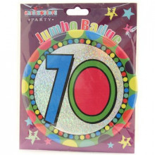 Age 70 Unisex 150mm Large Badge