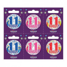 Age 11 Unisex 55mm Badges