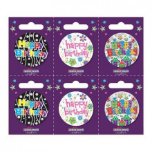 Happy Birthday 55mm Small Badges
