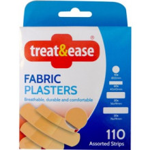 Fabric Plasters 110 Assorted Strips