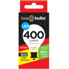 LED Light Bulb Round B22 Bayonet