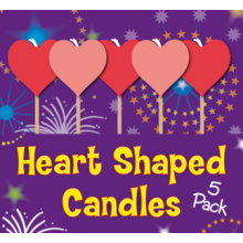 Heart Shaped Candles 5's