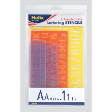 Helix Lettering Stencils 4 Asst Sizes
