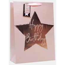 Extra Large Gift Bag Pink Star