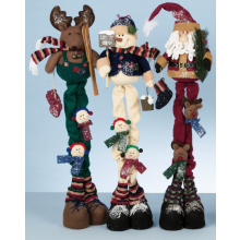 75cm Long Legged Xmas Characters 3 asst