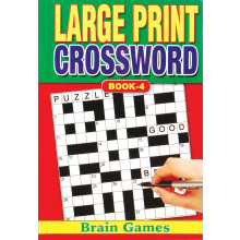 A5 Large Print Crossword Book 160p 4 Ast