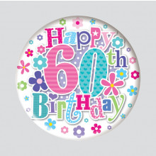 Age 60 Female 150mm Large Badge
