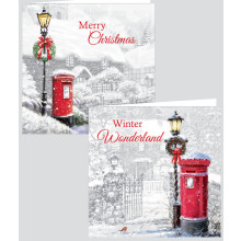 12 Square Post Box Scene Cards