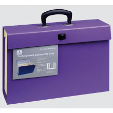 Foolscap Multi Purpose File Case Purple