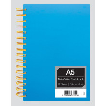 A5 Neon Polyprop Twinwire Notebook