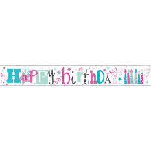 2.5m Party Banner Candles Female