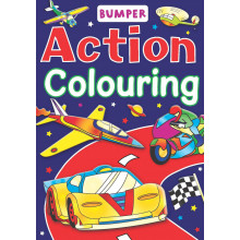 Action Bumper Colouring Book