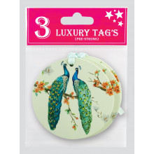 Gift Tag Peacock 3Pk