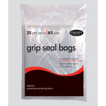 A5 Grip Seal Bags 25's