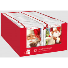 12 Square Traditional Santa Cards