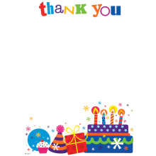 Thank You Pad Birthday Cake 20 sheets