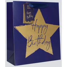 Large Gift Bag Blue Star