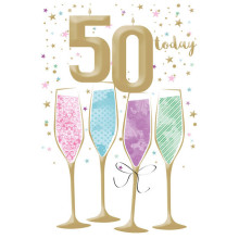 Greetings Cards 50th Female