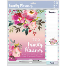 D0803 Organiser + Pen Flowers/Town