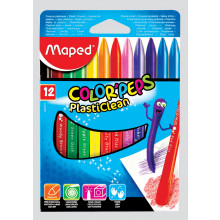 Color'peps Plasticlean Crayons 12s