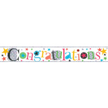 2.5m Party Banner Congratulations