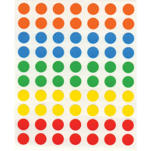 Coloured Self Adhesive Labels 8mm Round