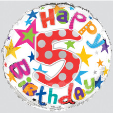 Foil Balloon Age 5 Unisex