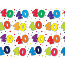 Flat Gift Wrap Sheets Age 40