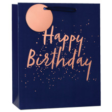 Medium Gift Bag Happy Birthday Blue