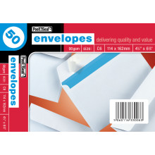 White Envelopes C6 Peel & Seal 50s