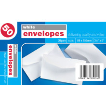 Envelopes White 3.5x6" 50's