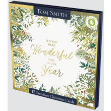 12 Square Foliage Text Cards
