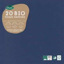 Duni Bio Dark Blue Napkins 33cm 3Ply 20s