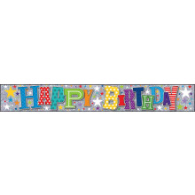 2.5m Party Banner Open Birthday