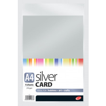 A4 Silver Card 4 Sheets 270gsm