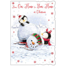 Son & Dtr-In-Law Cute 50 Xmas Card