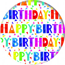 Happy Birthday 55mm Small Badges