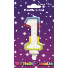 Simon Elvin Coloured Numeral 1 Candle
